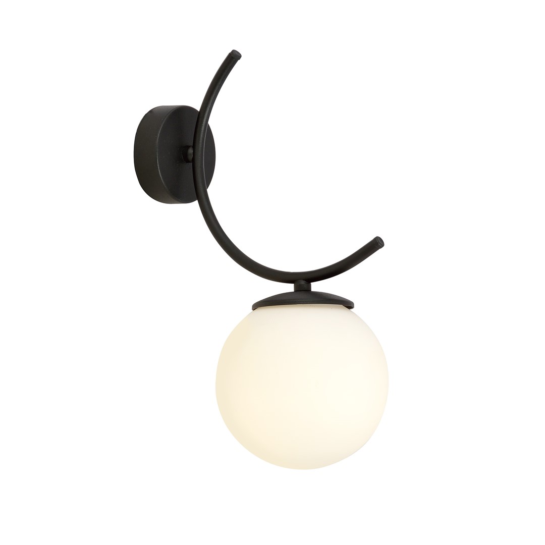 Wandlamp Hisek Zwart Ø15 cm