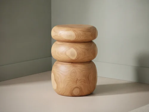 Kruk Fleillos Teak Beige