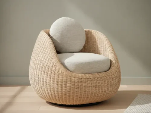 Loungestoel Voorde Rotan Naturel