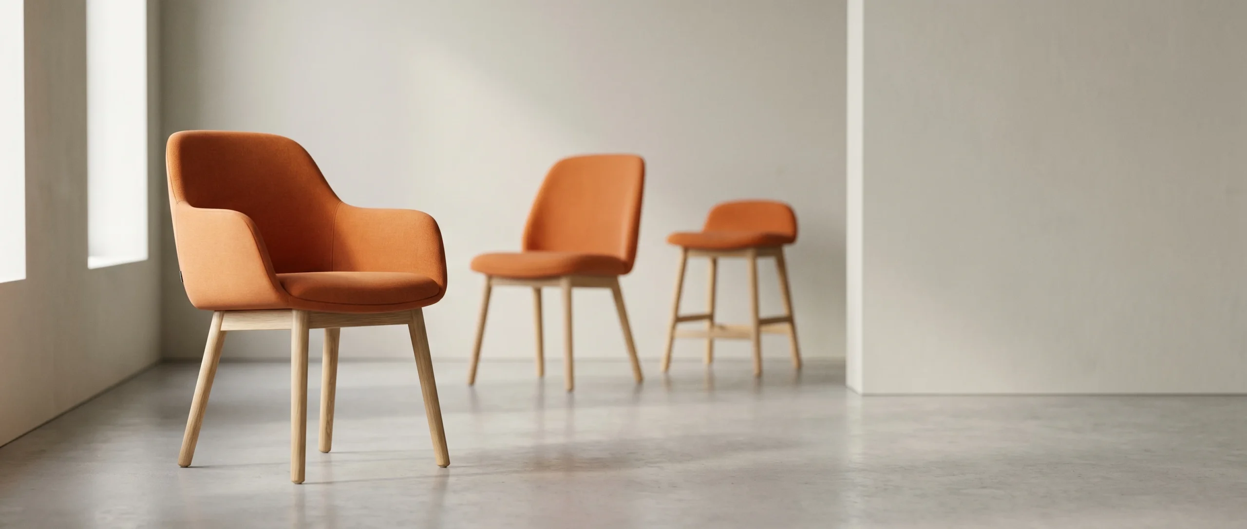 Oranje eetkamerstoelen