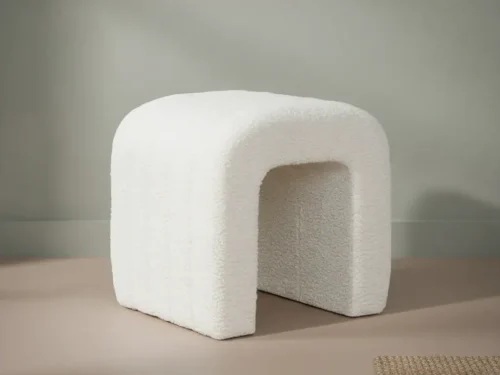 Poef Arno Polyester Wit