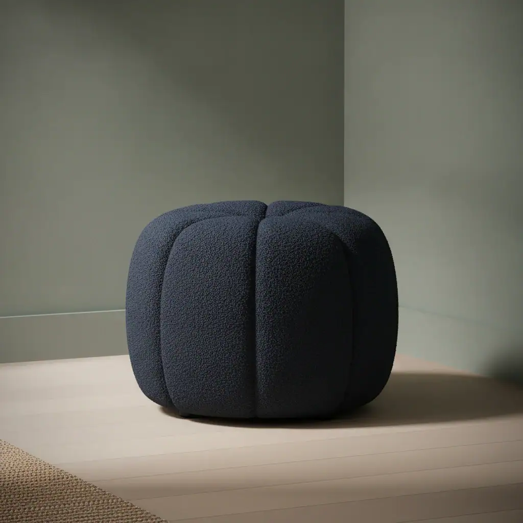 Poef Faudes Polyester Marineblauw