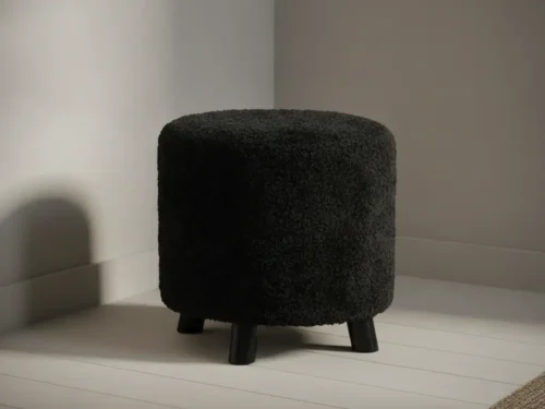 Poef Graskik Polyester Zwart