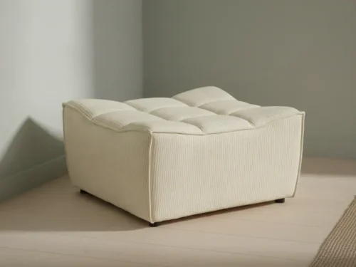Poef Launsaro Kunstleer Beige