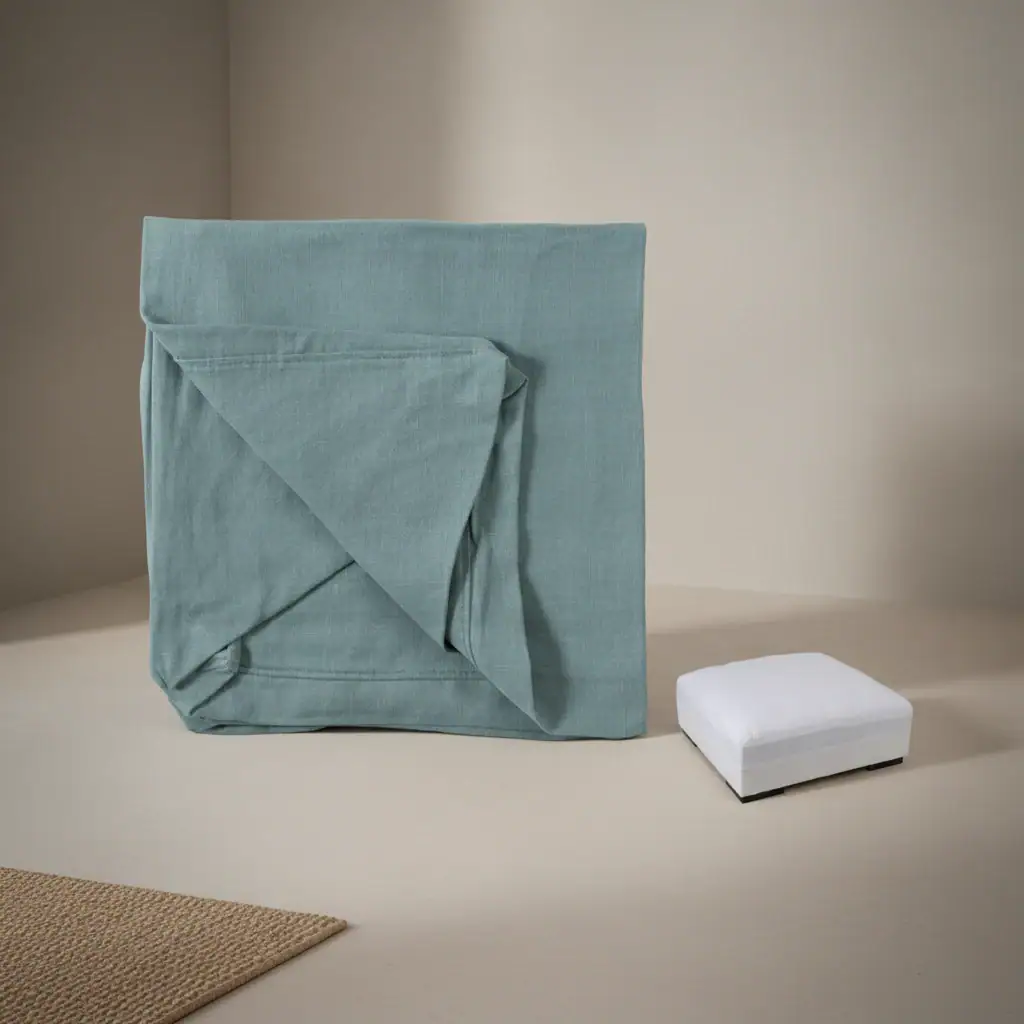 Poef Rinero Linnen Blauw