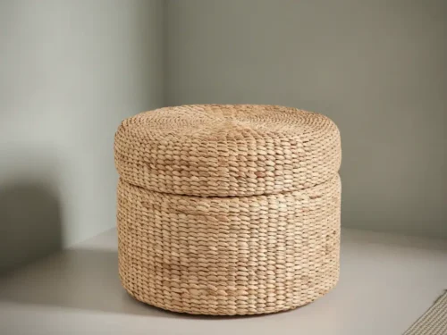 Poef Stieskun Waterhyacint Naturel
