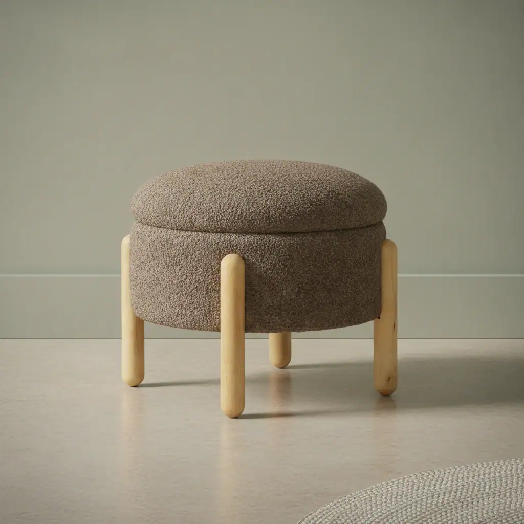 Poef Taunello Polyester Bruin