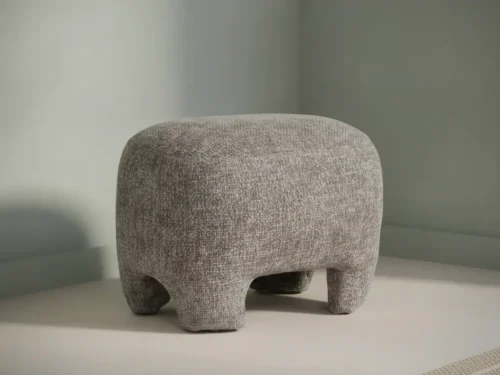 Poef Trimmar Polyester Grijs