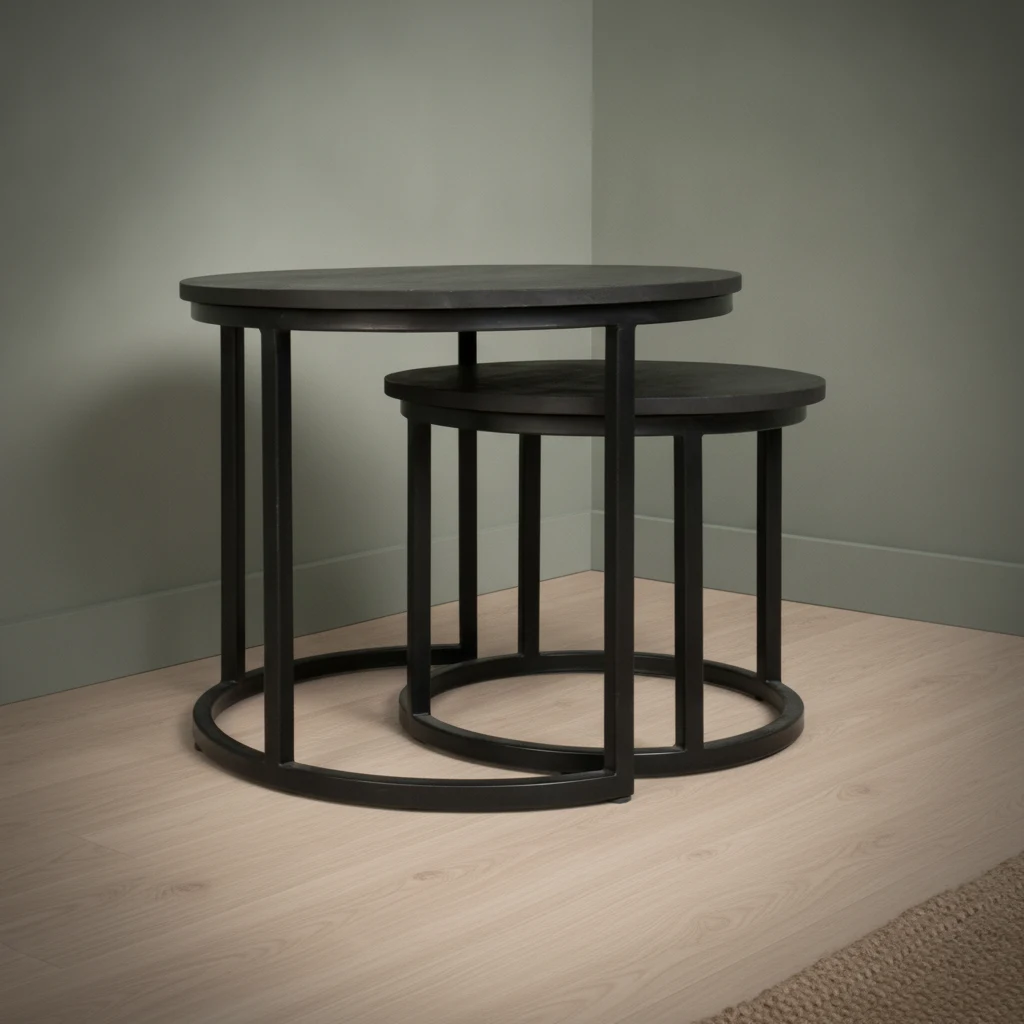 Salontafel Beennond Zwart Ø53 cm