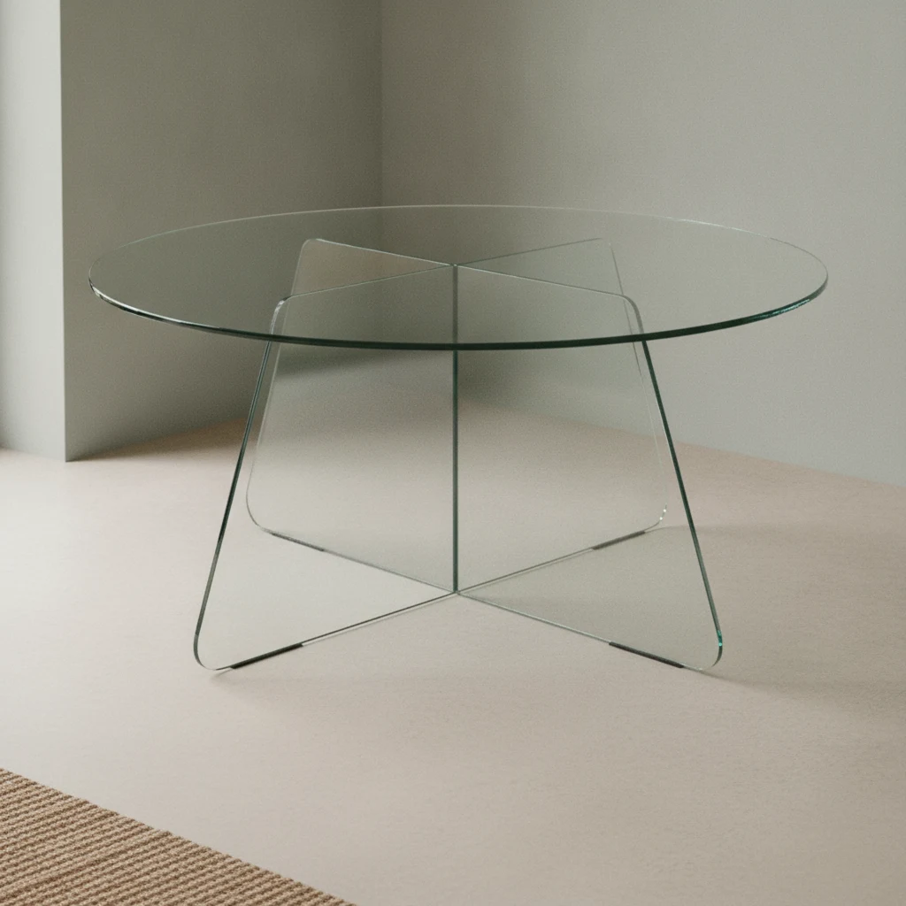 Salontafel Hulta Glas Ø80 cm