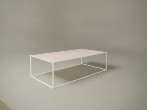 Salontafel Kervasiena wit rond
