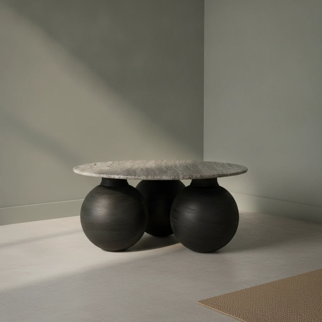 Salontafel Meirmero Marmer Ø95 cm
