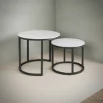 Salontafel Moossund Wit Ø53 cm