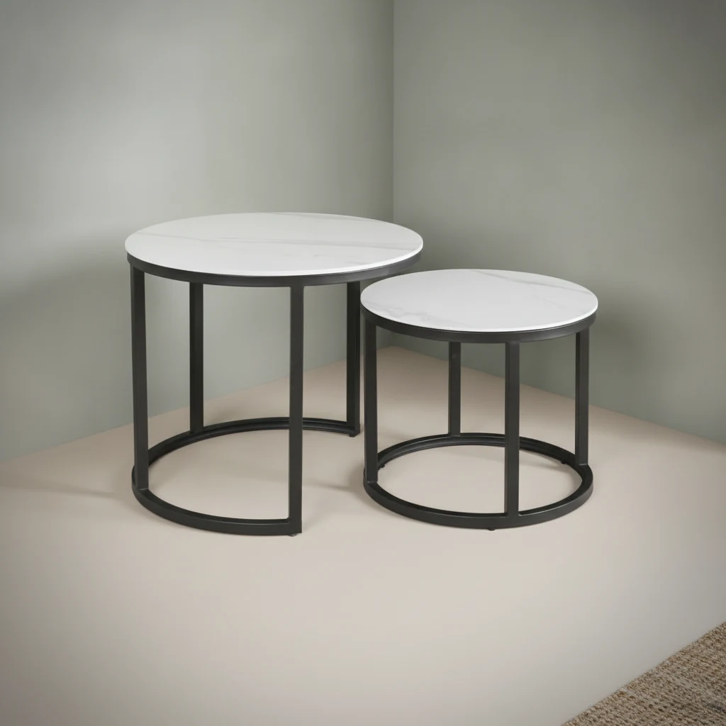 Salontafel Moossund Wit Ø53 cm