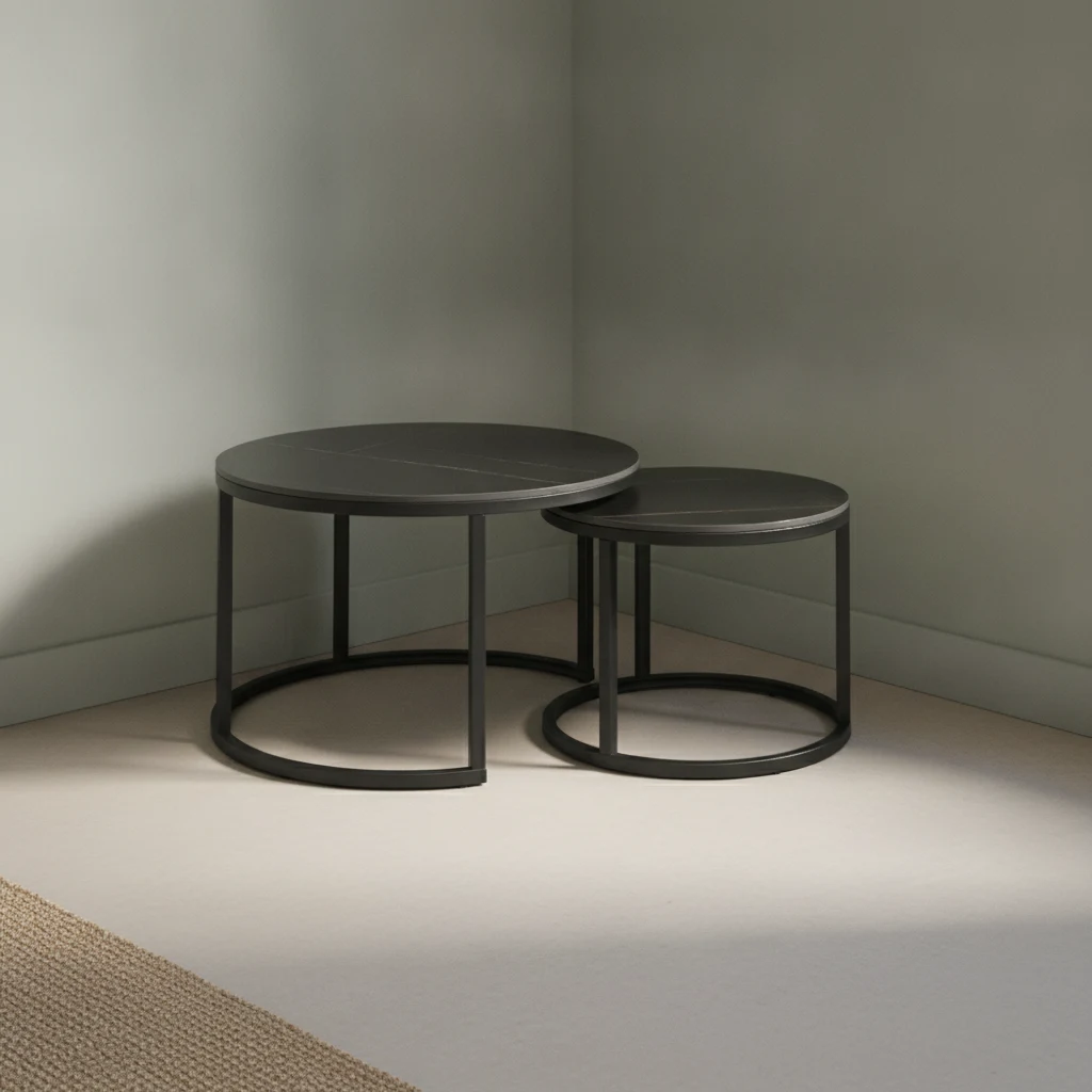 Salontafel Naxos Zwart Ø68 cm