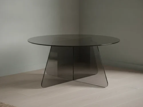 Salontafel Saaldira Glas Ø80 cm