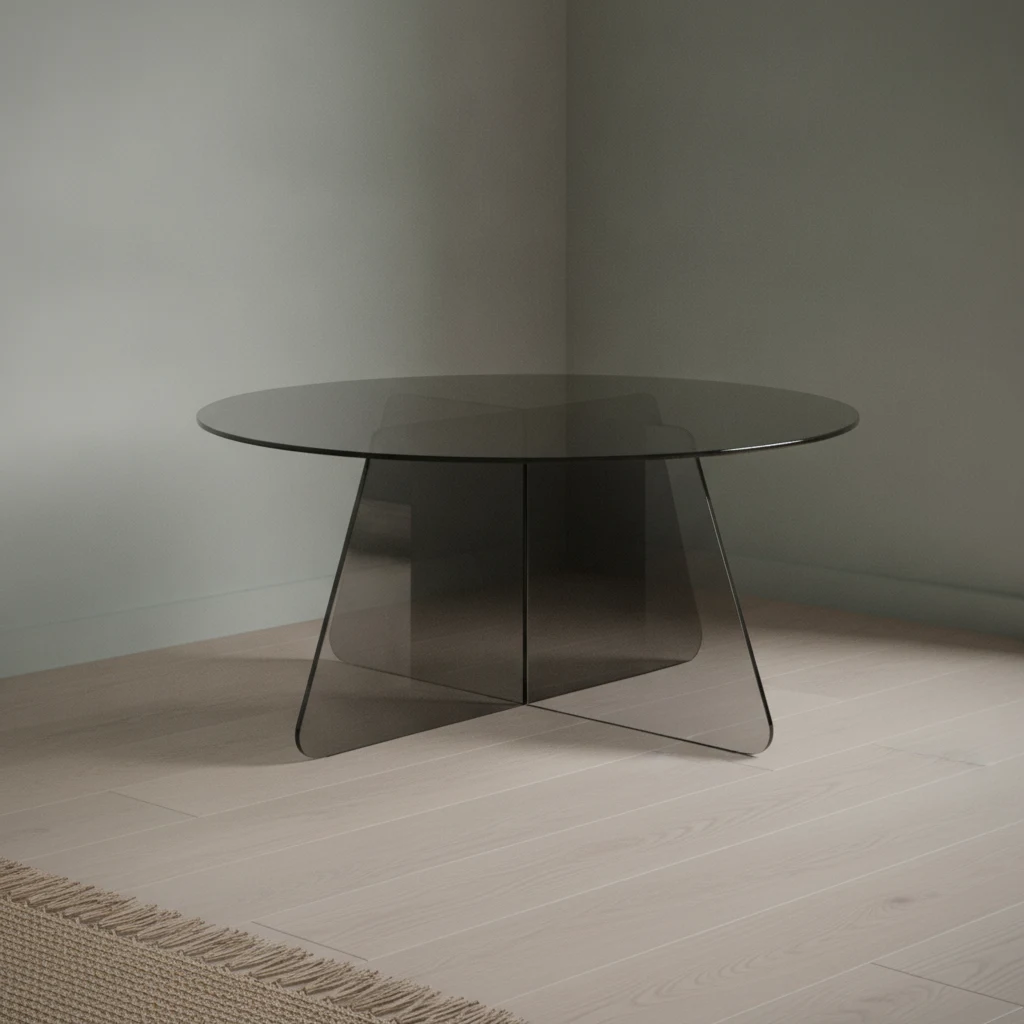 Salontafel Saaldira Glas Ø80 cm