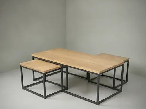 Salontafel Tulvak Mangohout 120 cm - Set van 3