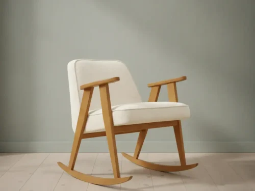 Schommelstoel Panero Bouclé Crème