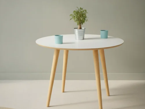Sofatafel Mitora Wit Ø70 cm