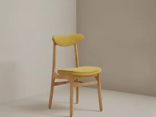 Stoel Beivane Velvet Mosterdgeel