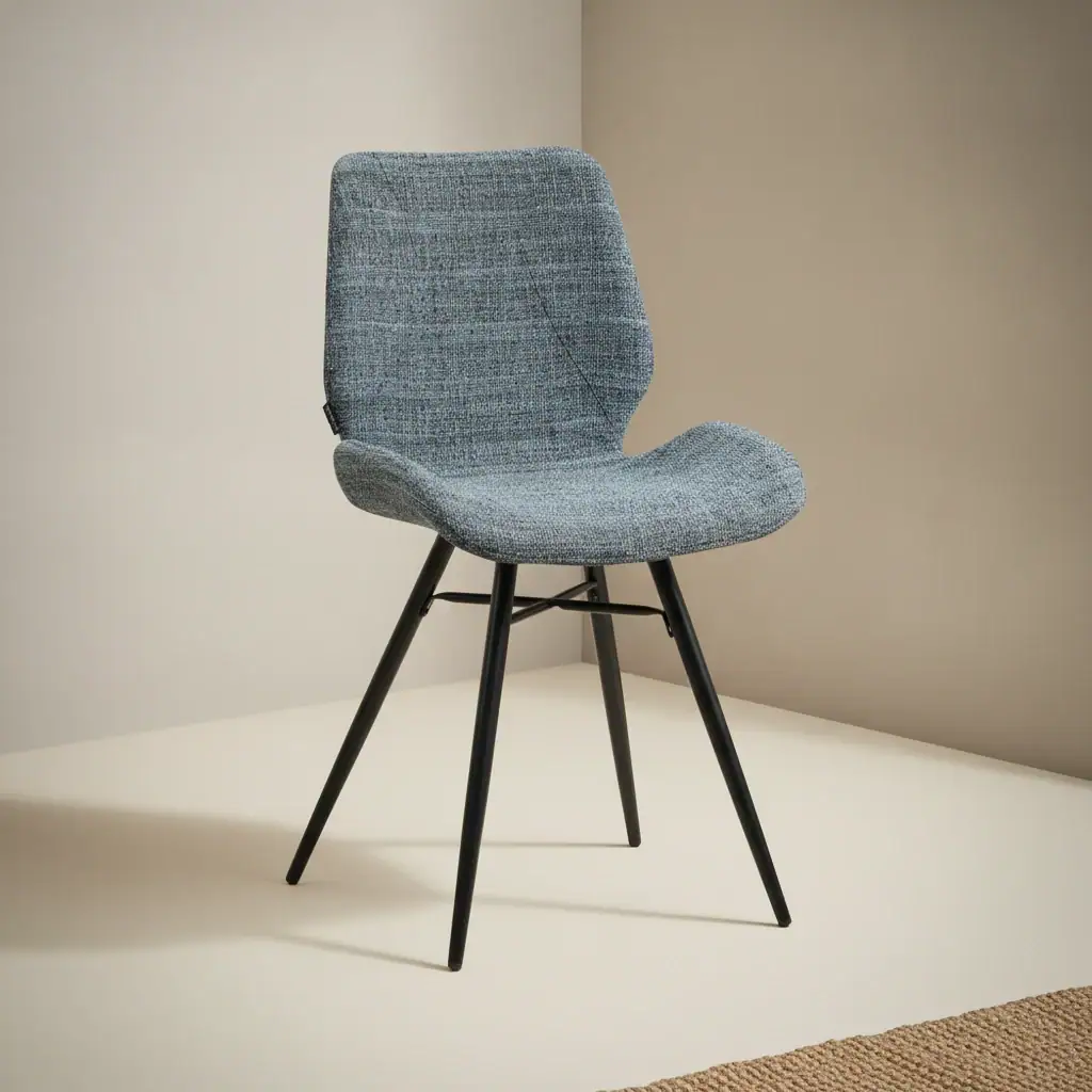 Stoel Bresine Chenille Blauw