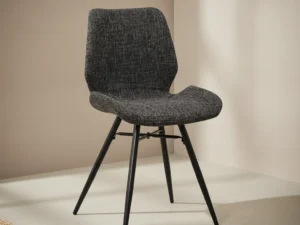 Stoel Flaunnona Chenille Zwart