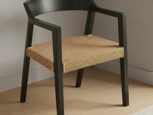 Stoel Meiste Teak Zwart