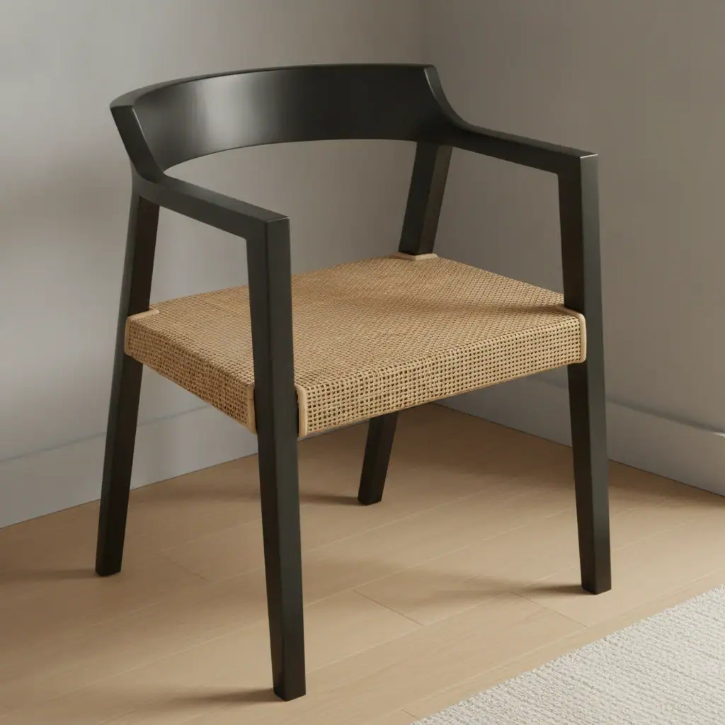 Stoel Meiste Teak Zwart