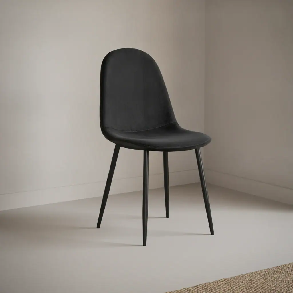 Stoel Ronsis Velvet Zwart