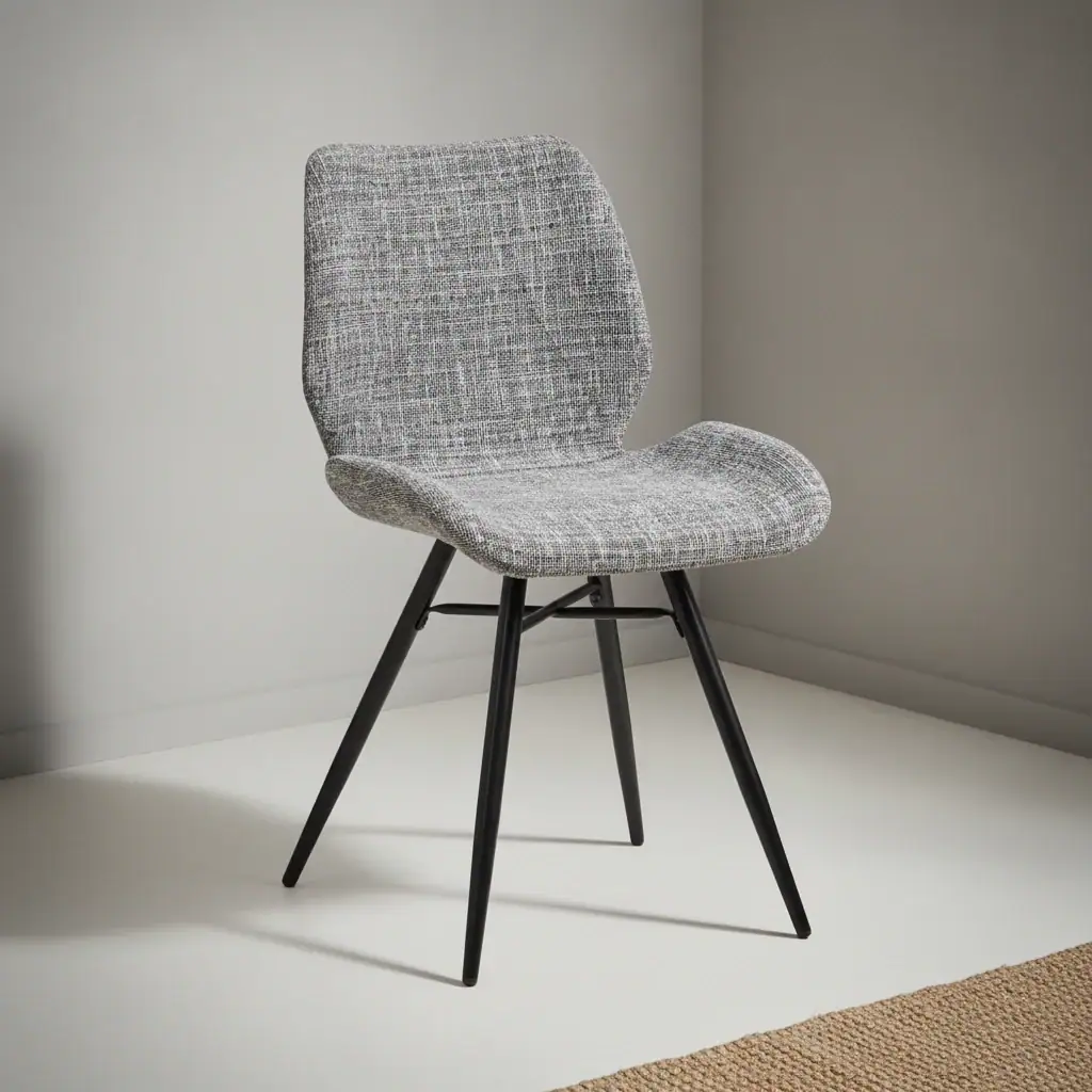 Stoel Saantir Chenille Grijs