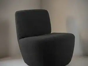 Stoel Stetano Bouclé Zwart
