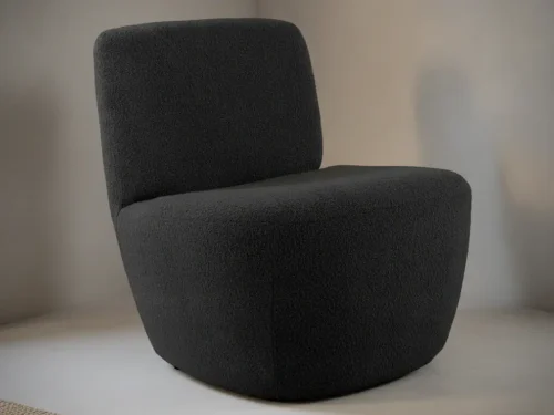 Stoel Stetano Bouclé Zwart