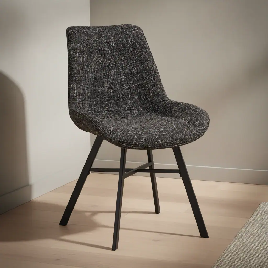 Stoel Virrand Chenille Zwart