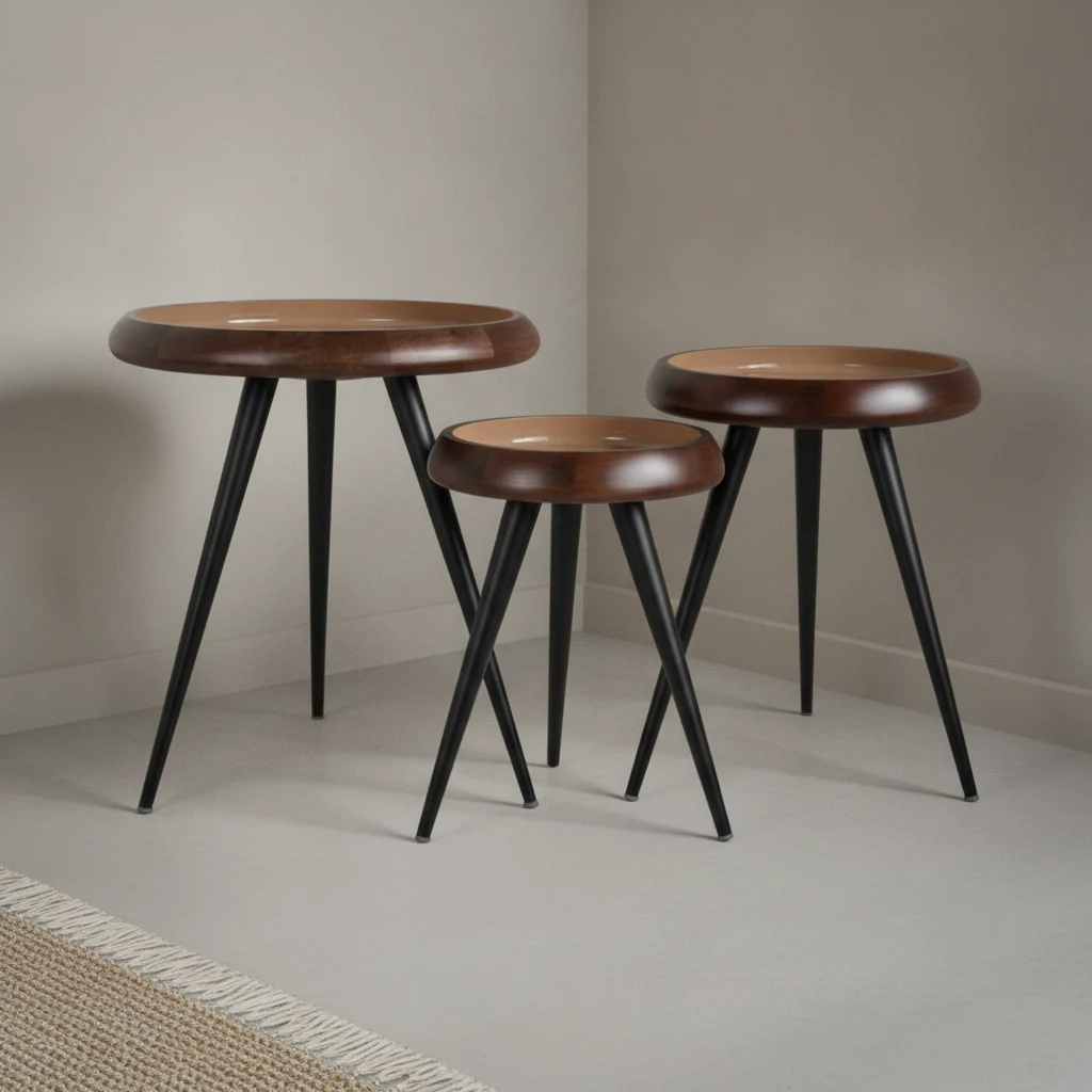 Tafel Stoolin Walnoot Ø52 cm