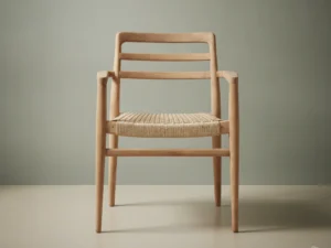 Tuinstoel Reldibrisa set van 2 naturel  teakhout met armleuning