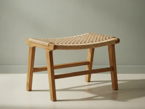 Voetenbank Gaasy Teak Naturel