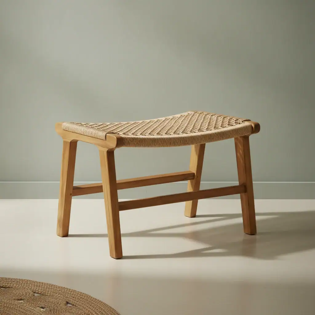 Voetenbank Gaasy Teak Naturel