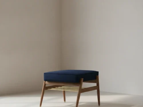 Voetenbank Kaurdor Velvet Indigo