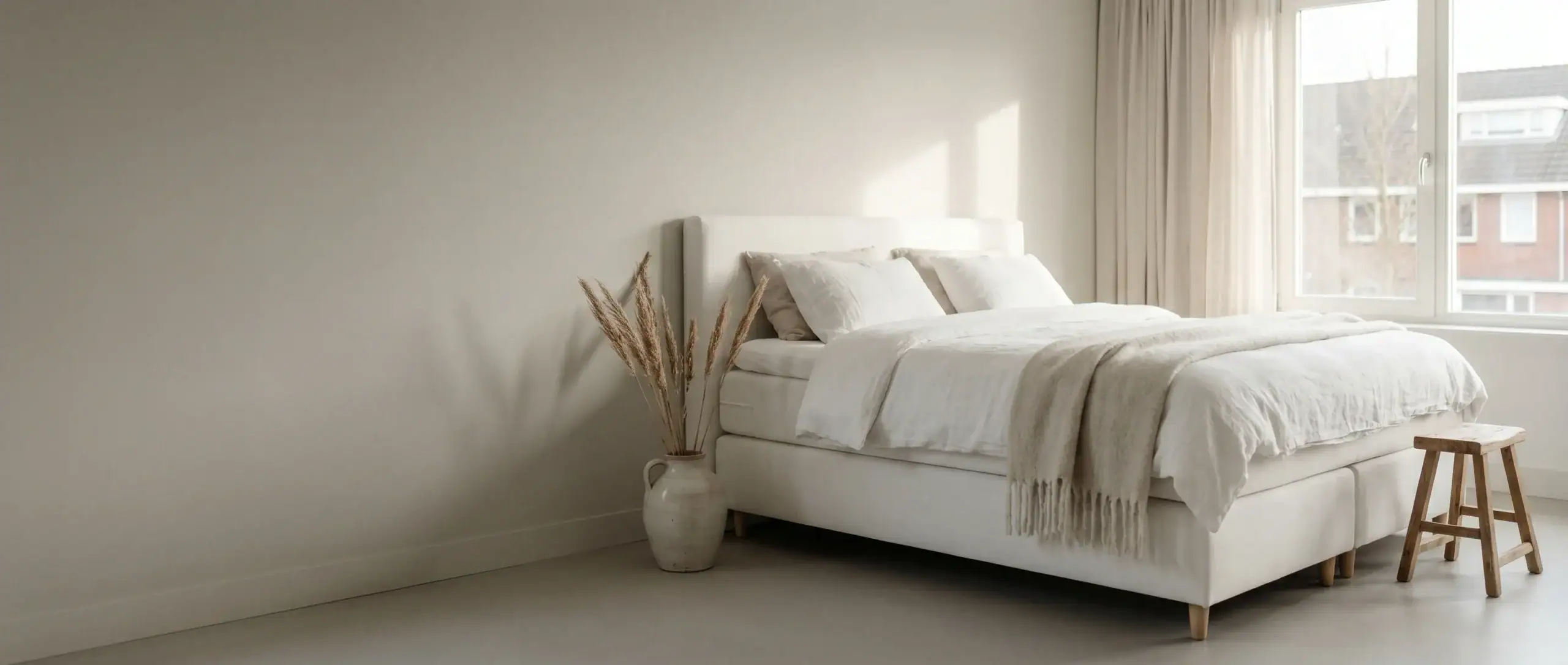 Witte boxsprings