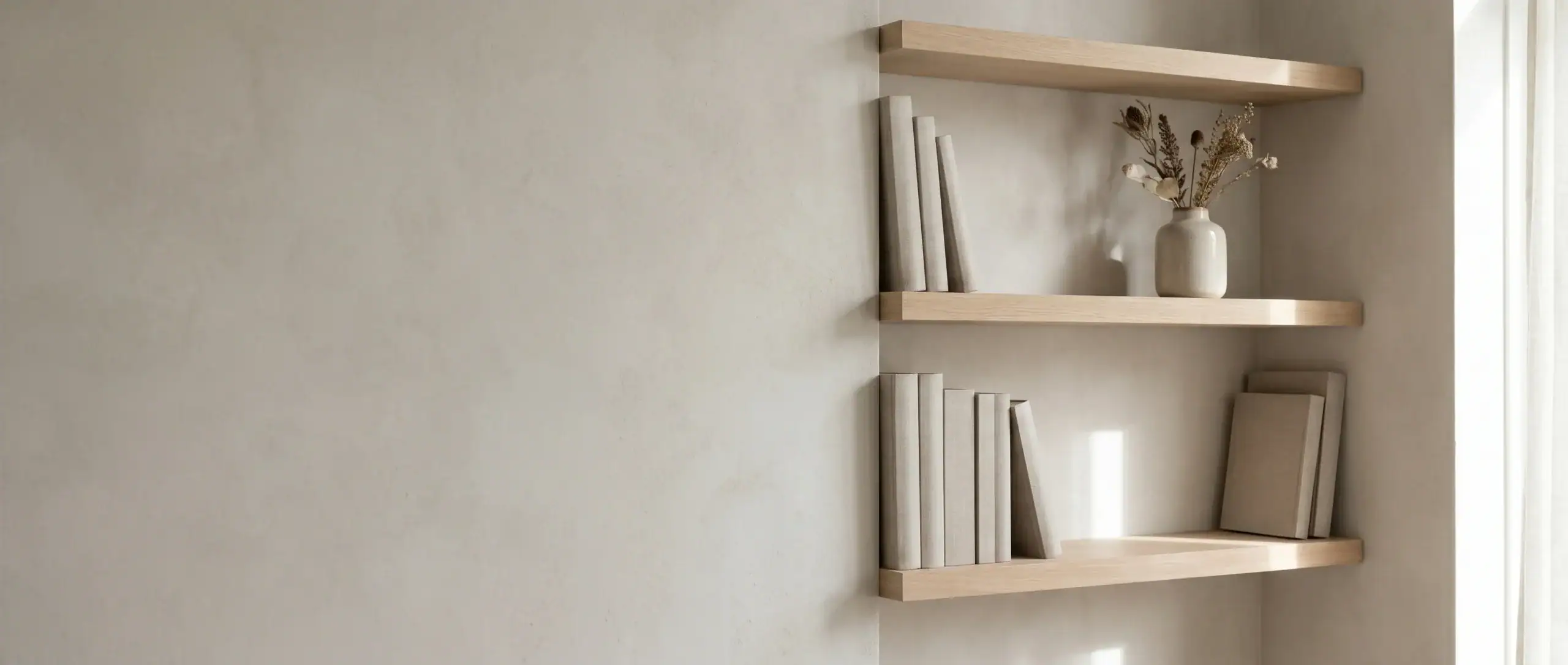 Zwevende boekenplanken