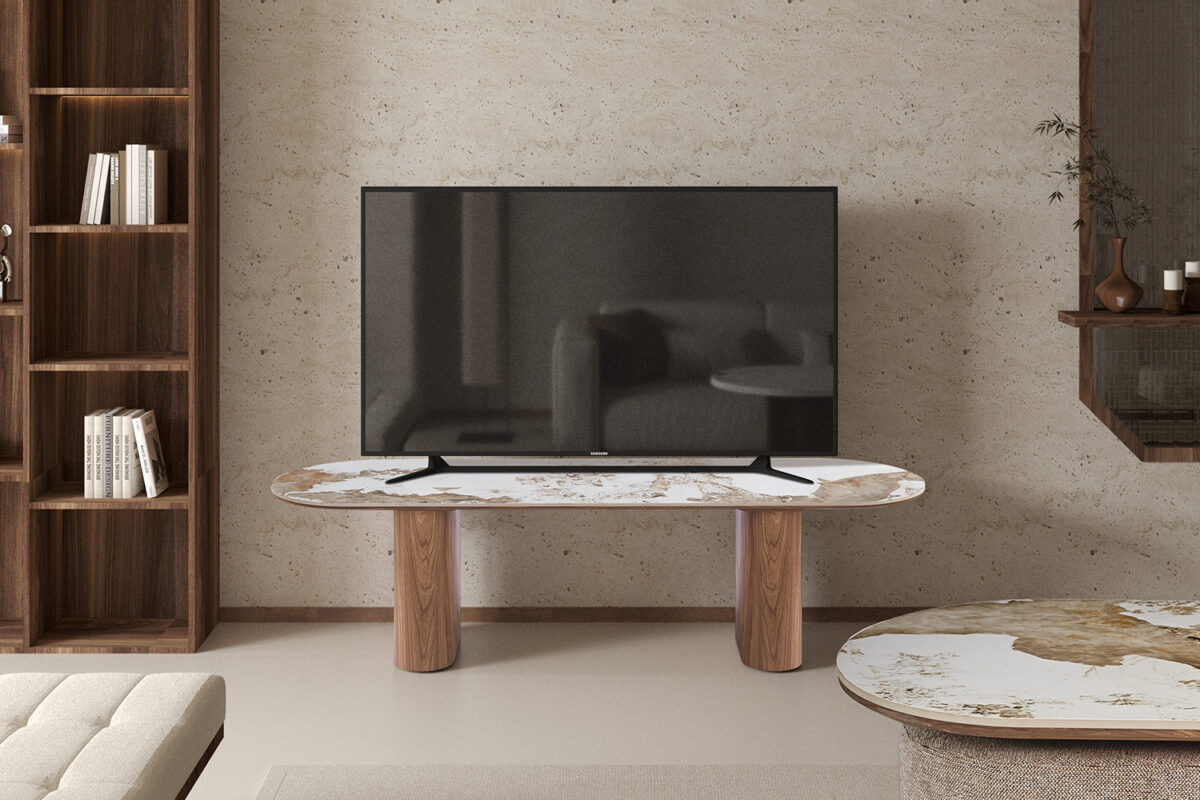 Tv-meubel Marbella 160 cm marmerlook wit Hotel chique