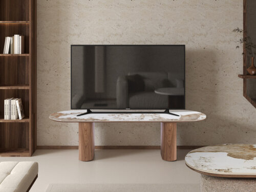 Tv-meubel Marbella 160 cm marmerlook wit Hotel chique