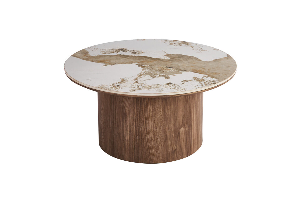 Salontafel Marbella Rond 80 cm marmerlook wit Hotel chique – foto 4