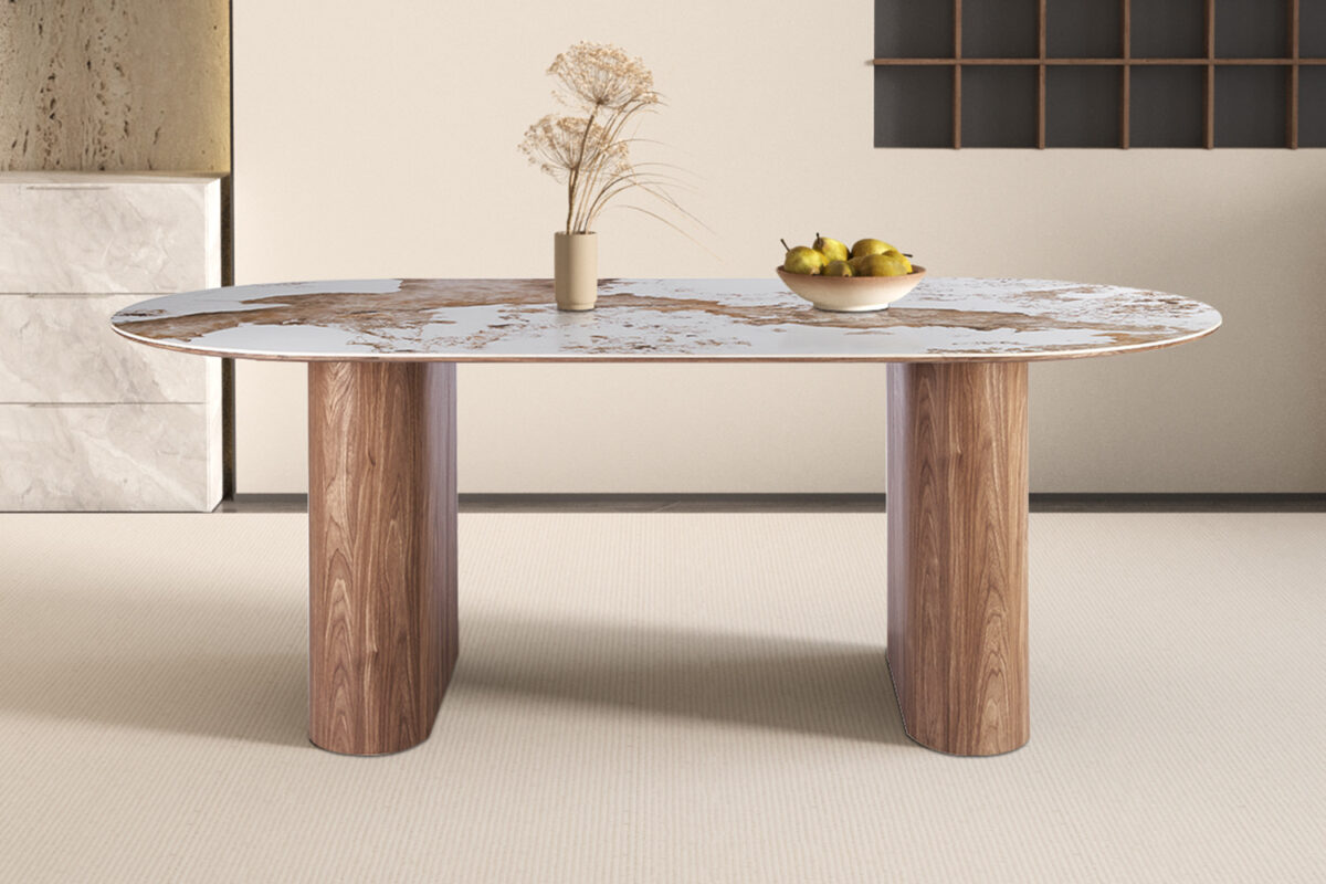 Eettafel Marbella 210 cm marmerlook wit Hotel chique – foto 3