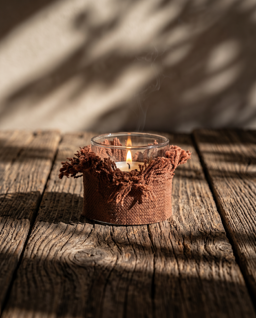 Kandelaar Zeernano Velvet Bordeaux H8 cm - Afbeelding 5