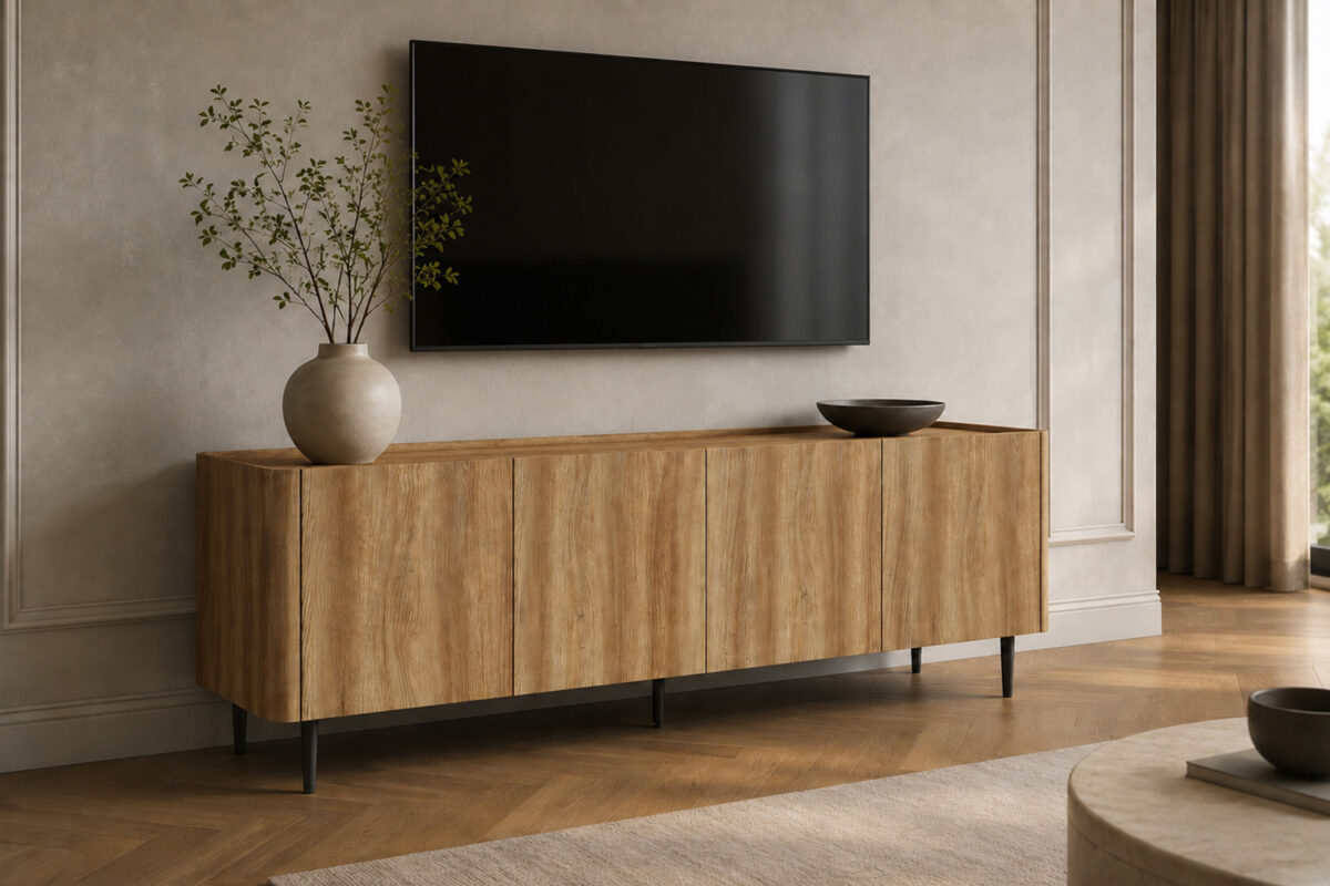 Tv-meubel Sapporo 170 cm eiken naturel Japandi