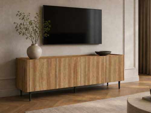 Tv-meubel Sapporo 170 cm eiken naturel Japandi