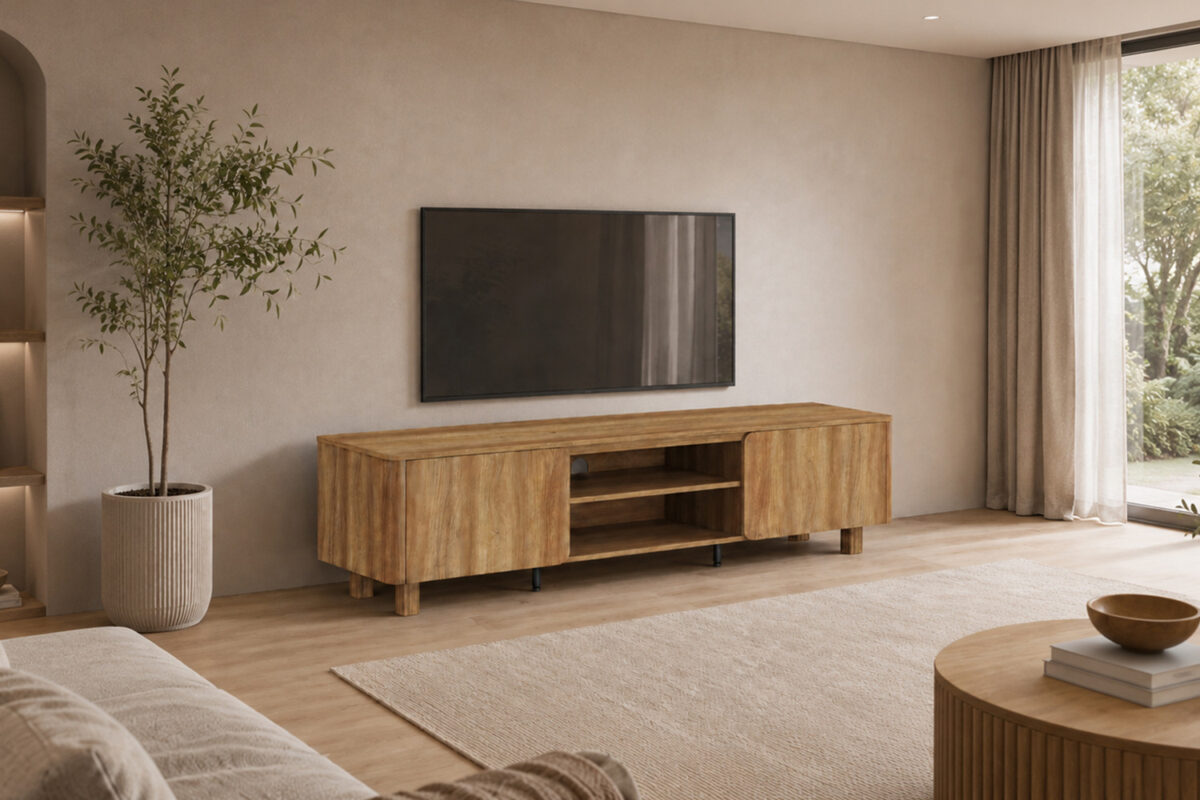 Tv-meubel Marseille 170 cm eiken naturel Japandi – foto 2