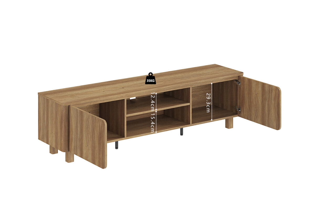 Tv-meubel Marseille 170 cm eiken naturel Japandi – foto 9